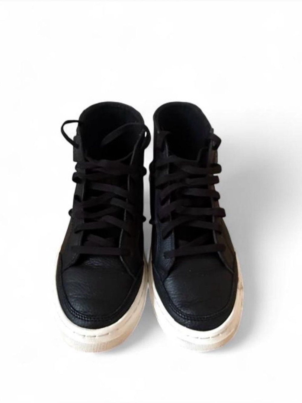 UGG Black Leather High Top Sneakers Size 7.5